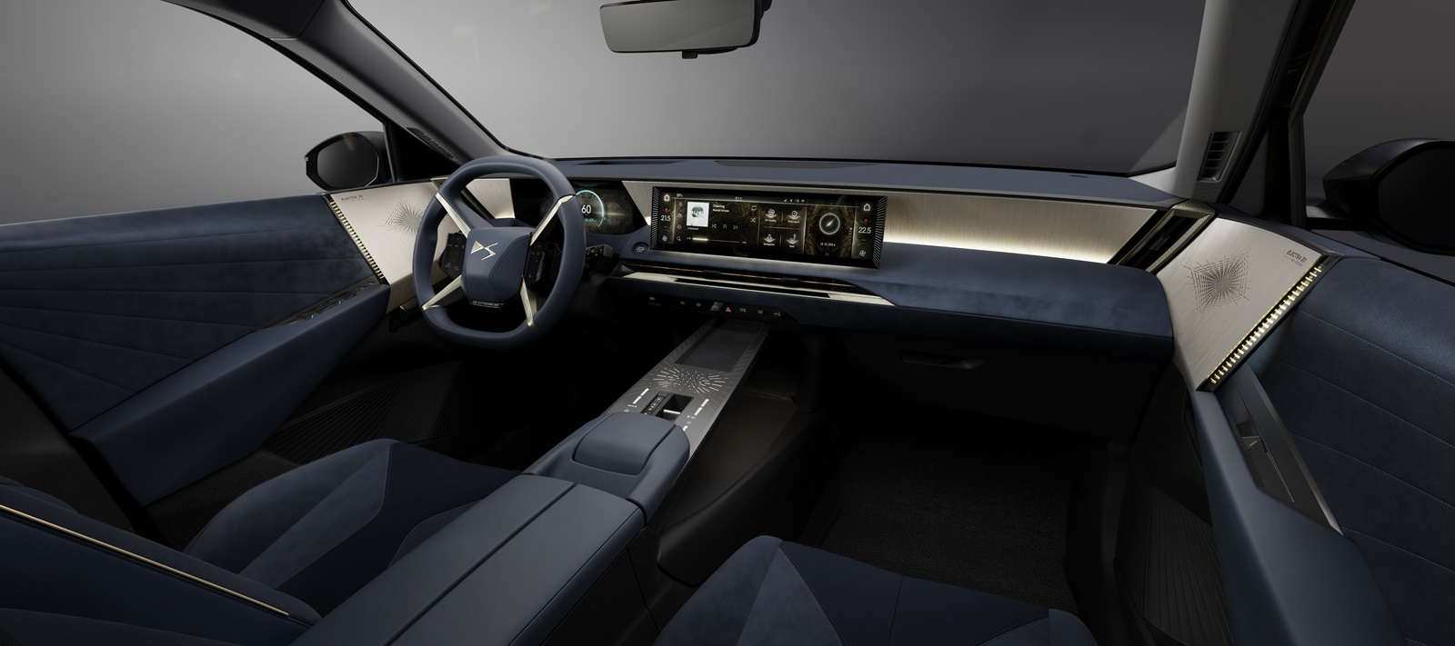 DS N°7, інтерʼєр салону з оббивкою з алькантари